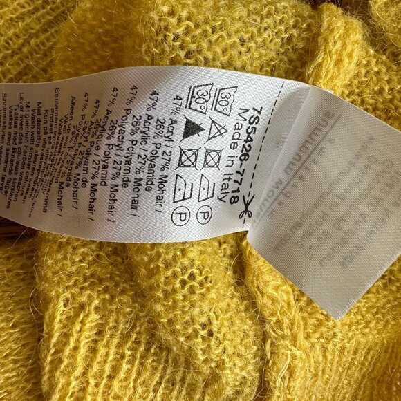 Summum Woman Amsterdam Mohair Blend Yellow Lightweight Sweater Medium - Picture 7 of 7